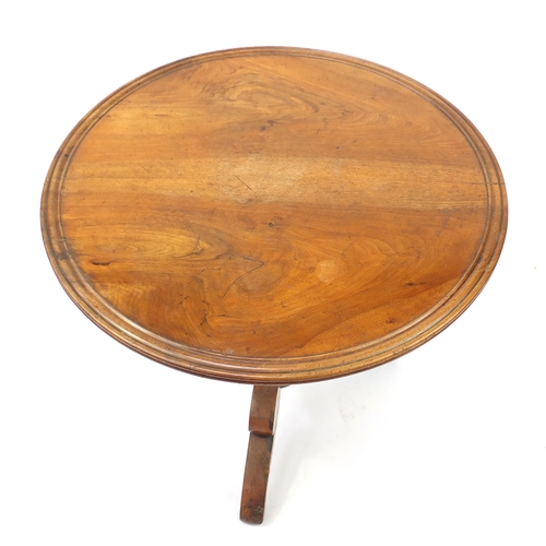 11 - Victorian walnut tilt top table 74cm H x 18cm diameter