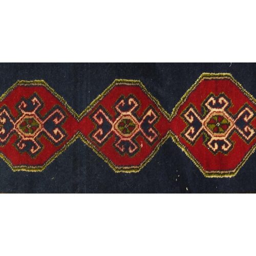 181 - Two Turkish Yastik rugs, each approximately 100cm x 48cm