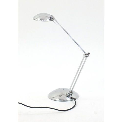 478 - Contemporary polished metal adjustable desk lamp