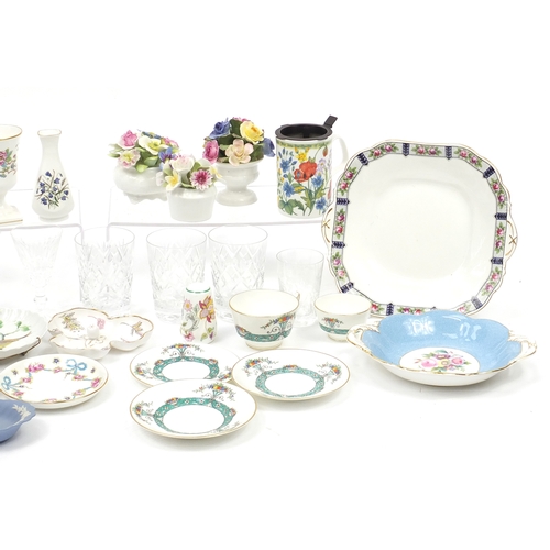 521 - Collectable china and glassware including Aynsley, Waterford, Coalport and Royal Doulton