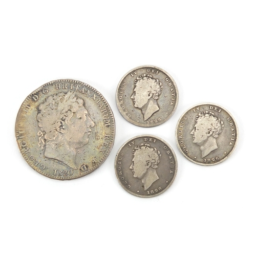 588 - George IV silver coinage including an 1820 crown
