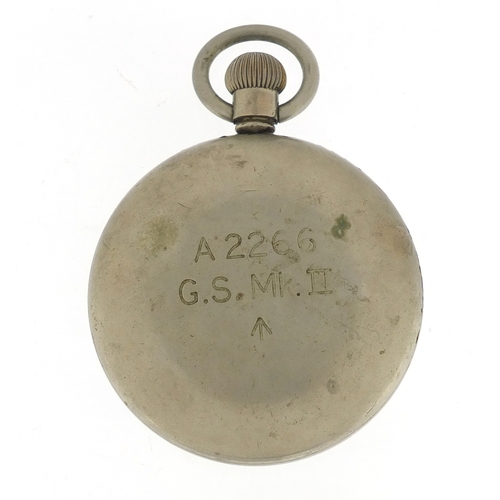 701A - British military issue Record Dreadnought pocket watch, house in a Dennison case engraved A2266 GS M... 