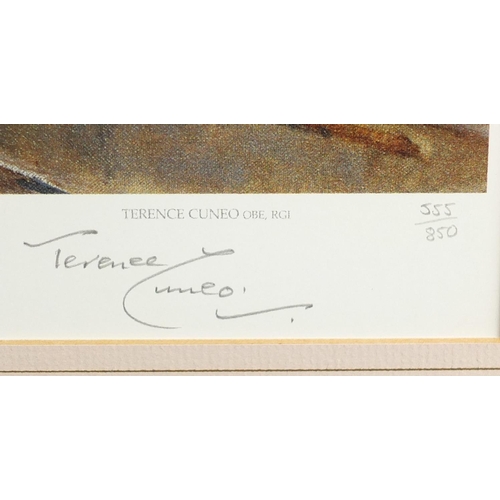 152 - Terence Cuneo - Pencil signed limited edition railway print, Winston Churchill, with certificate, mo... 