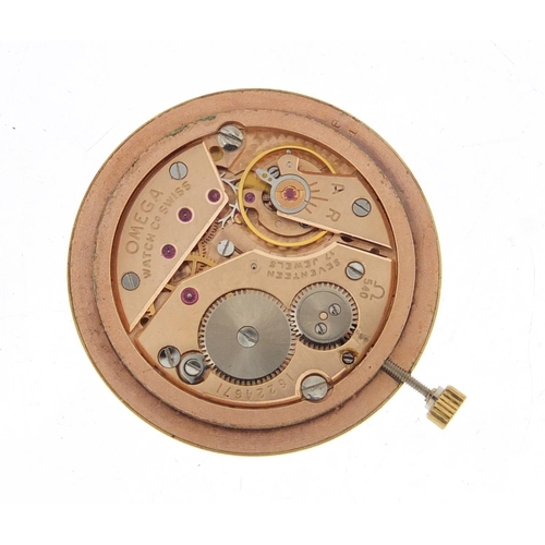 649 - Omega wristwatch movement, numbered 540, 2.8cm in diameter