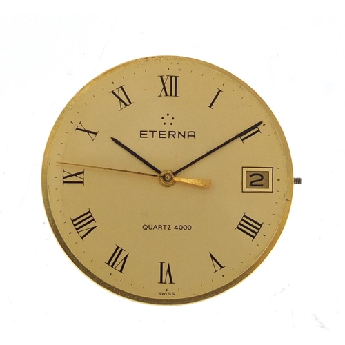 651 - Eterna Quartz 4000 wristwatch movement, 3.2cm in diameter
