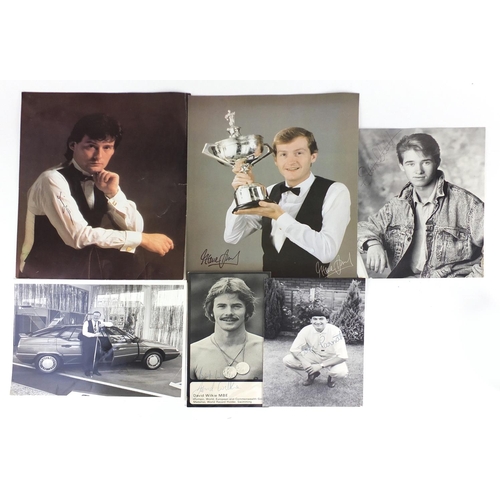 816 - Autographed photographs including David Wilkie, John Parrat and Jimmy White