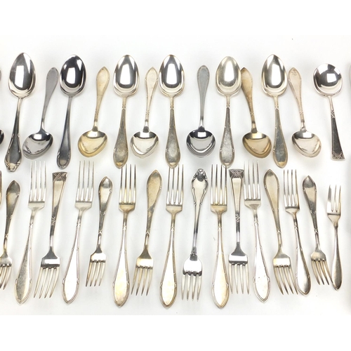 453 - Silver plated and stainless steel cutlery