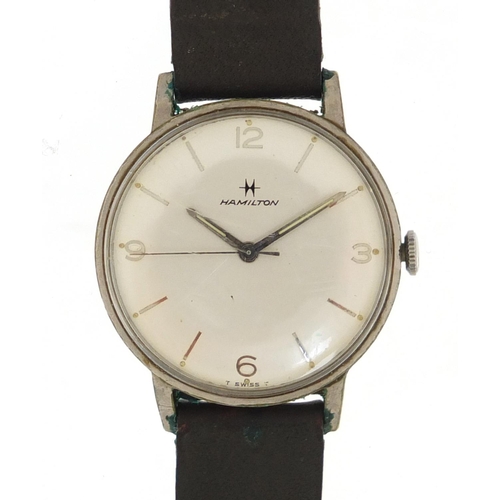 652 - Vintage gentleman's Hamilton wristwatch, the case numbered 60034-2