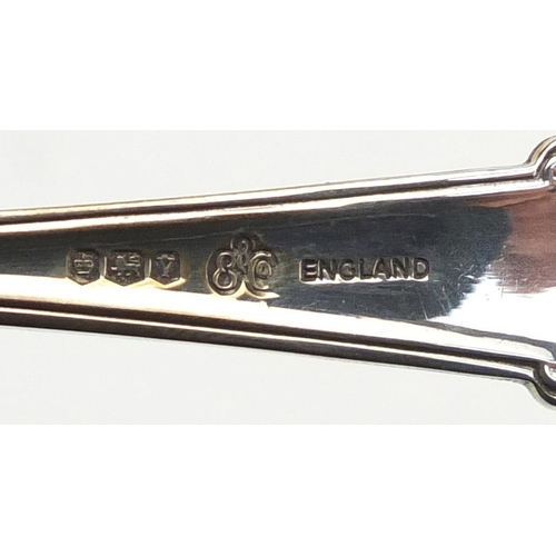 694 - Set of six silver teaspoons, hallmarked Sheffield 1966, 11.5cm in length, 105.5g