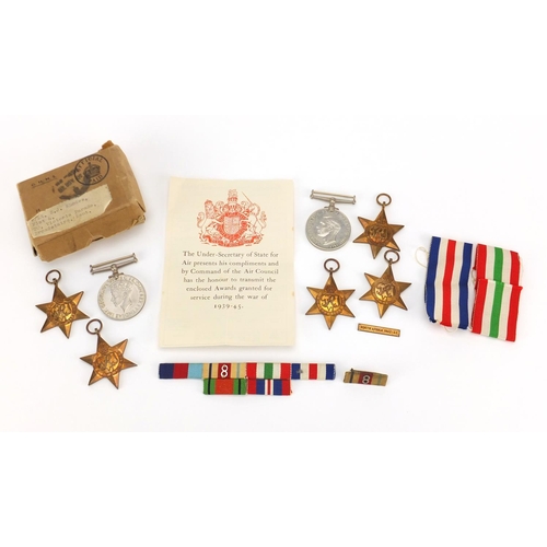 841 - Seven British Military World War II medals, with postage box