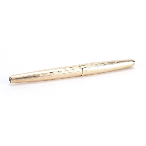 3 - Parker 61 9ct gold fountain pen with case, 21.9g