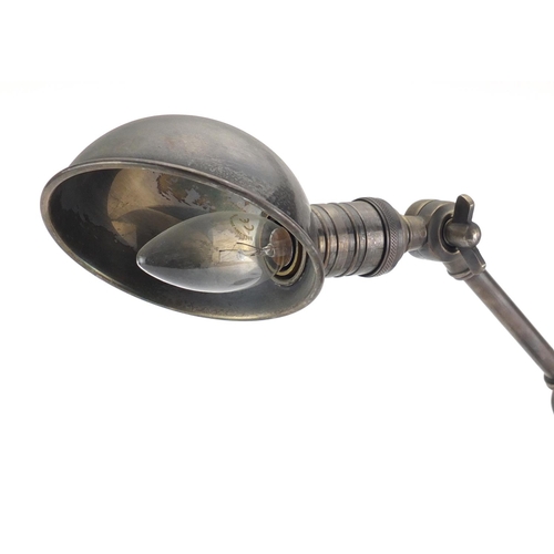 2291 - Industrial style brushed metal adjustable desk lamp