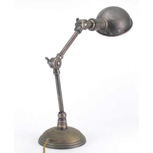 2291 - Industrial style brushed metal adjustable desk lamp