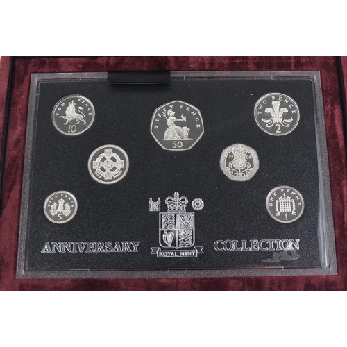 2634 - 1996 United Kingdom silver Anniversary Collection with case and certificate numbered 748