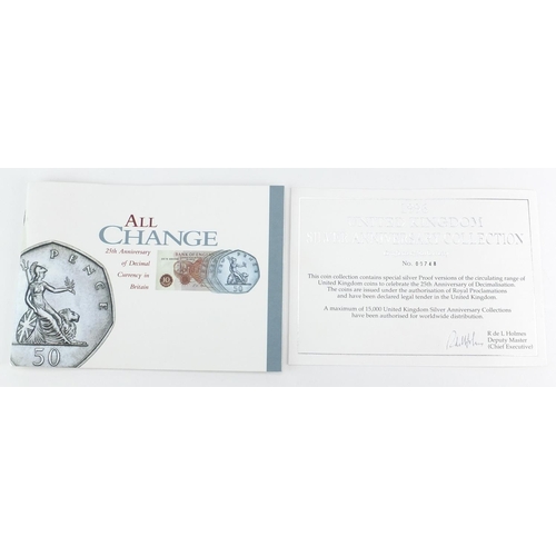 2634 - 1996 United Kingdom silver Anniversary Collection with case and certificate numbered 748