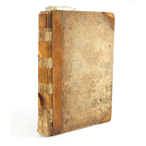 285 - 19th century leather bound ships log book relating to the Royal Oak