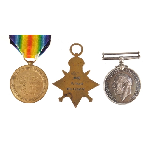 270 - British Military World War I trio awarded to L-CPL,F.WALLIS.4THS.A.I.