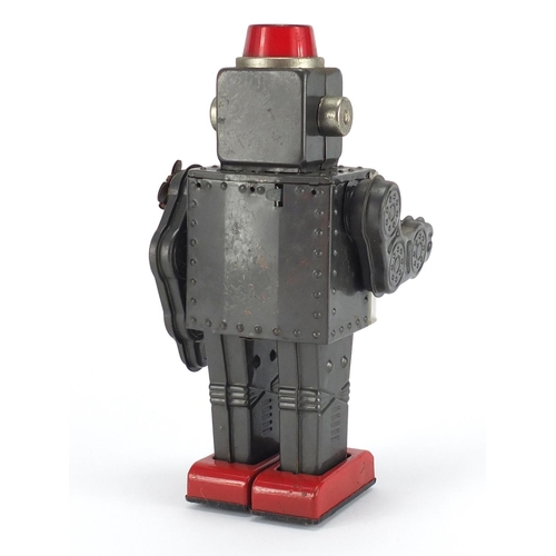 155 - Vintage tinplate robot probably Japanese, 23cm high