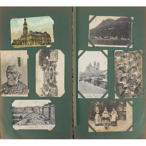 198 - Early 20th century and later postcards arranged in an album including Military aircrafts, Melbourne,... 