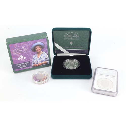 2638 - Silver proof coins including a 2015 piefort Sir Winston Churchill 50th Anniversary of Death five pou... 