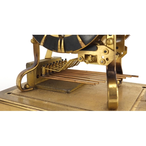 2448 - Schatz Whittington chiming mantel clock, striking on eight rods, 22cm high