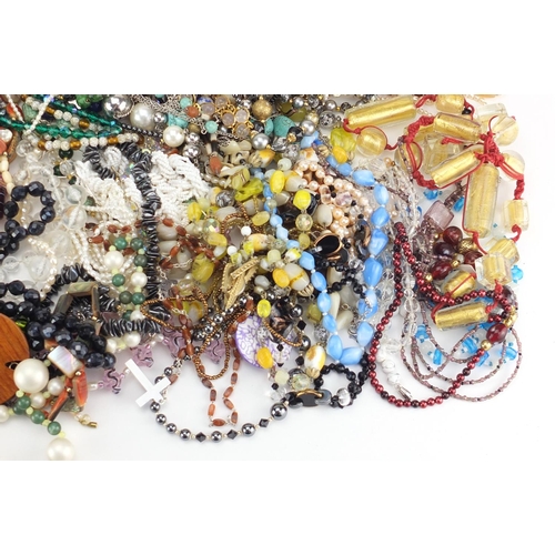 657 - Costume jewellery necklaces including glass beads