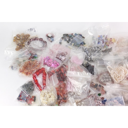 677 - Large selection of mostly glass jewellery beads