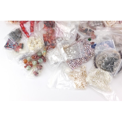 677 - Large selection of mostly glass jewellery beads