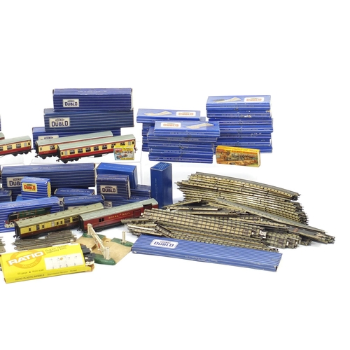 170 - Hornby Dublo model railway, track and accessories most with boxes including Duchess of Montrose loco... 