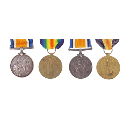 273 - Two British Military World War I pairs awarded to 50242PTE.J.W.GREGSON.L'POOLR. and 67692PTE.C.F.WAR... 
