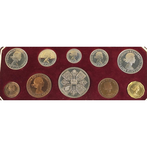 227 - Elizabeth II 1953 specimen coin set by The Royal mint, housed in a fitted case