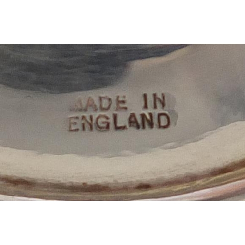 777 - Edwardian silver caster, indistinct makers mark, Birmingham 1909, 18cm high, 121.5g