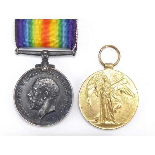 836 - British Military World War I pair awarded to 203599 PTE G.A.EDWARDS.K.S.L.I.