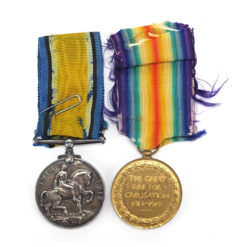 837 - British Military World War I pair, awarded to 66901 GNR.C.W.PERKS.R.A.