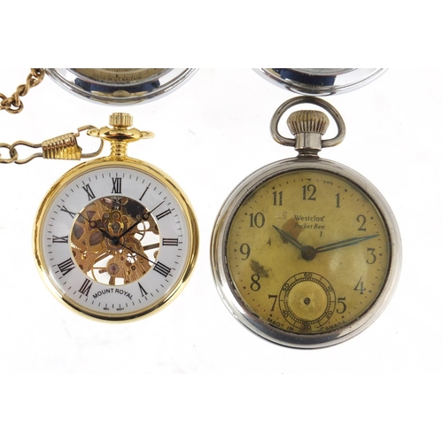 637 - Five gentleman's pocket watches including Services and Smiths