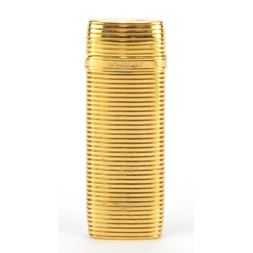 722 - Yves Saint Laurent gold plated pocket lighter, 7.2cm high