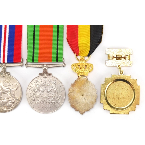 843 - Three British Military World War II medals and three others