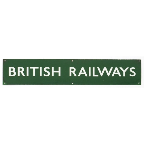 124 - Railway interest British Railways enamel sign, 68cm x 15cm