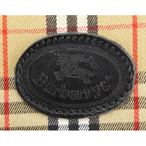 2536 - Burberry leather and tartan tie case, 42.5cm high