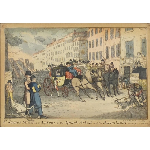 1302 - Samuel William Fores - St James Street in an Uproar or the Quack Artist and his Assailants, early 19... 