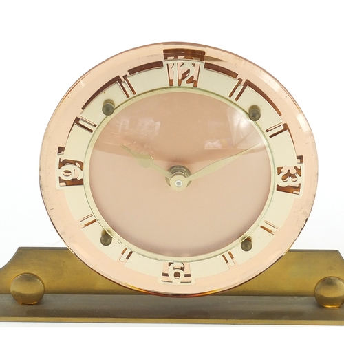 229 - Two Art Deco mantel clocks including an Elliot alabaster example retailed by Garrard & Co, the large... 