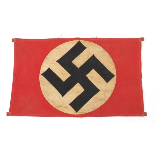 858 - German Military Interest canvas vehicle ID flag, 110cm x 63.5cm