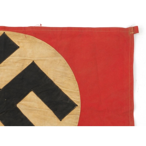 858 - German Military Interest canvas vehicle ID flag, 110cm x 63.5cm