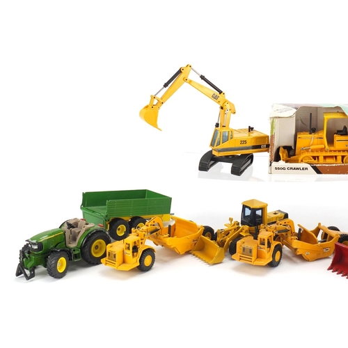 399 - Die cast construction vehicles and tractors including Ertl, Siku and NZG