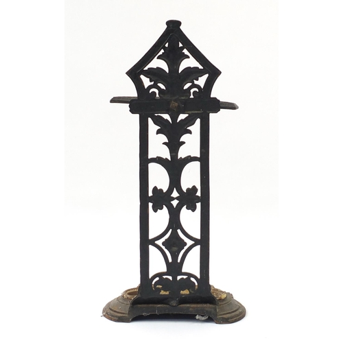 49 - Victorian cast iron stick stand, 67cm high
