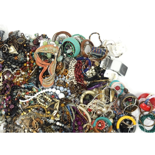 665 - Costume jewellery including necklaces, bracelets and wristwatches