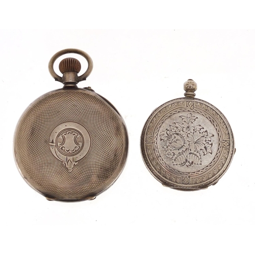 641 - Two silver pocket watches including The Brasmith example