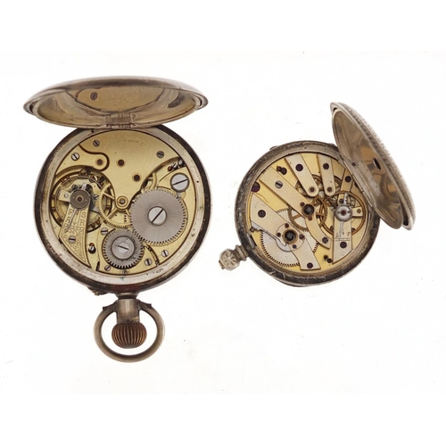 641 - Two silver pocket watches including The Brasmith example