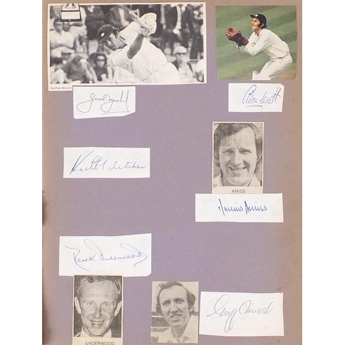 828 - Early 20th century and later autographs including cricketers, Johana Harris and Geoff Duke