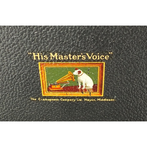 104 - His Masters Voice portable gramophone, model 97C